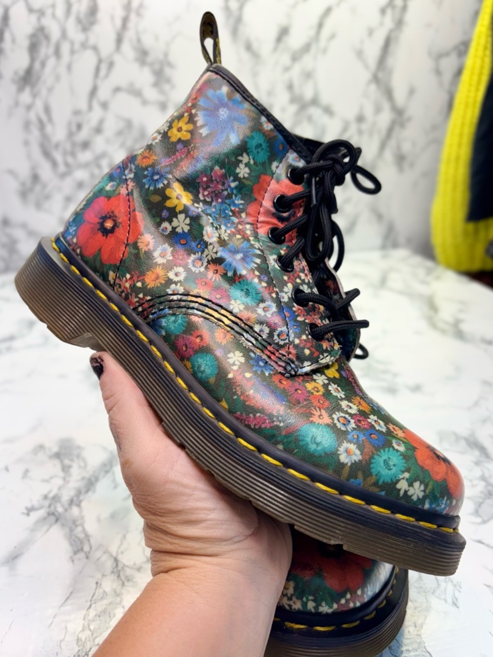 Dr. Martens 1460 Pascal Wanderlust floral print Lace up Combat boots Size 6 - Picture 5 of 15